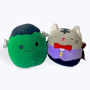 Squishmallow Halloween Set 5” Frankie Frankenstein and Drac Tally Cat